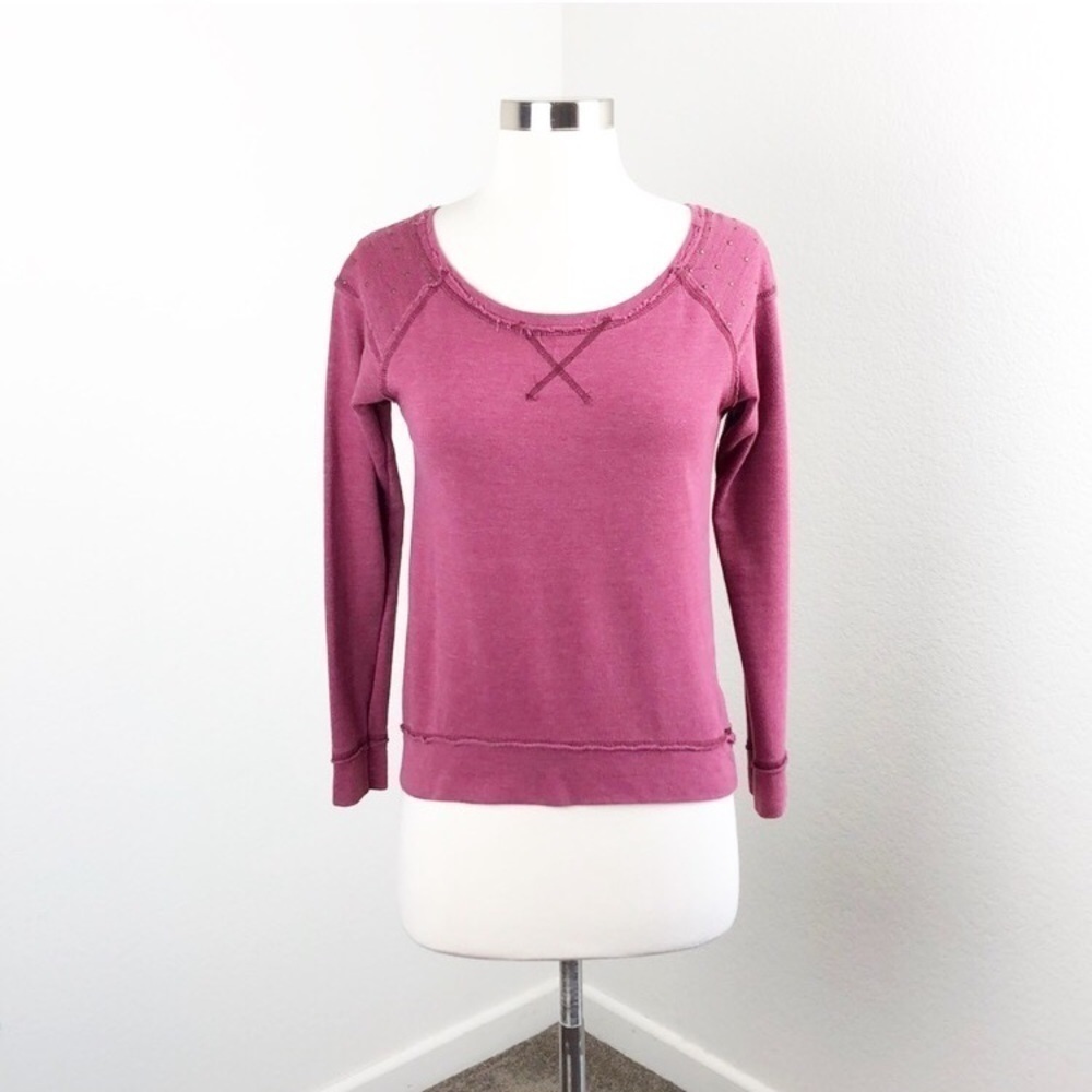 Rewind cranberry studded sweater